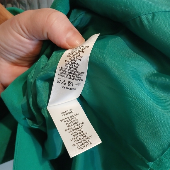 Laundry By Shelli Segal Green Blazer Size 2 - Picture 8 of 8